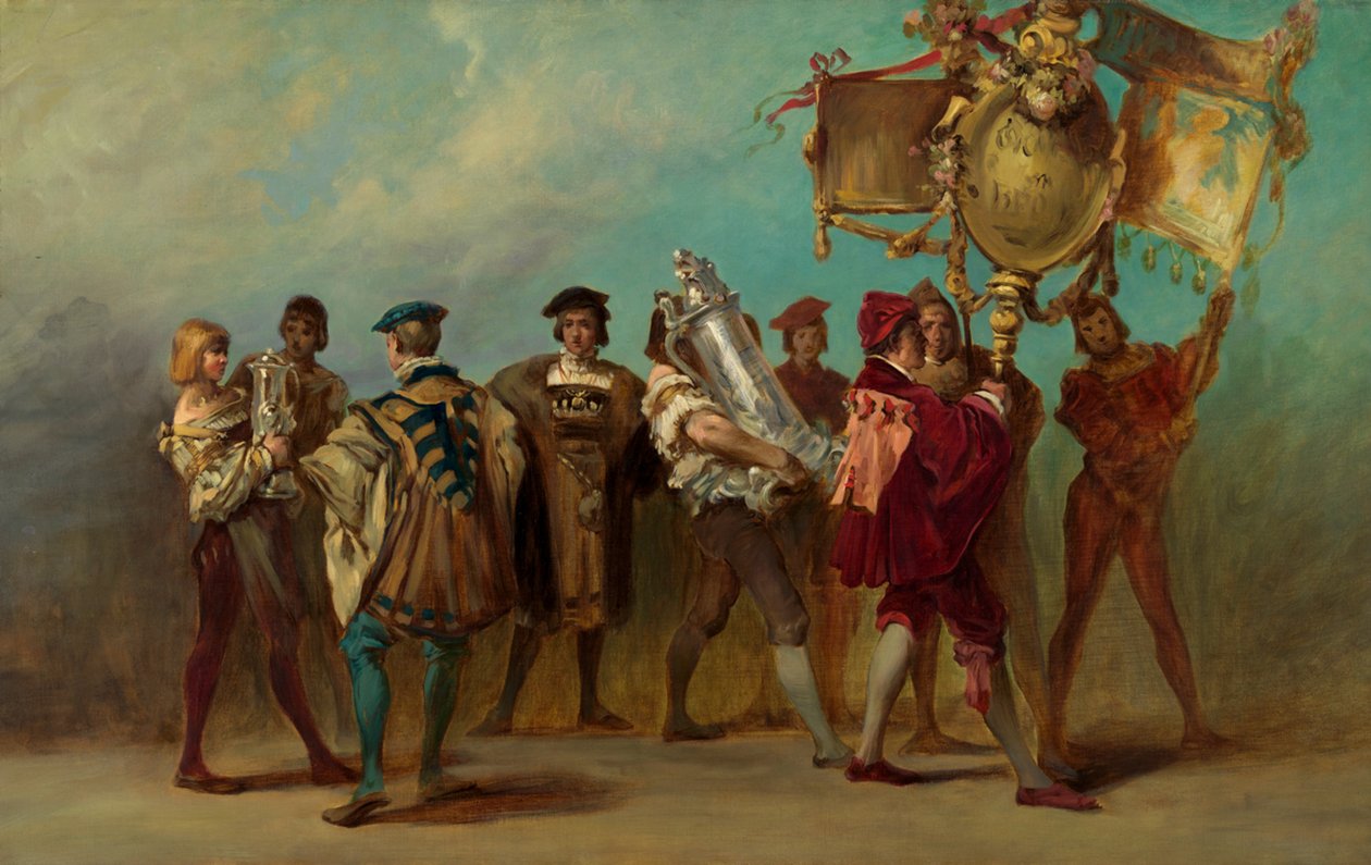 Terv az 1879-es ünnepi menethez - vésnökök és bronzöntők alkotó: Hans Makart