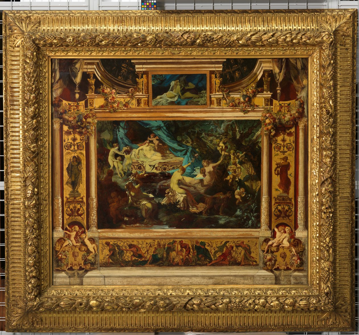 A Városi Színház függönyének terve („Egy nyári éjszaka álma”) alkotó: Hans Makart