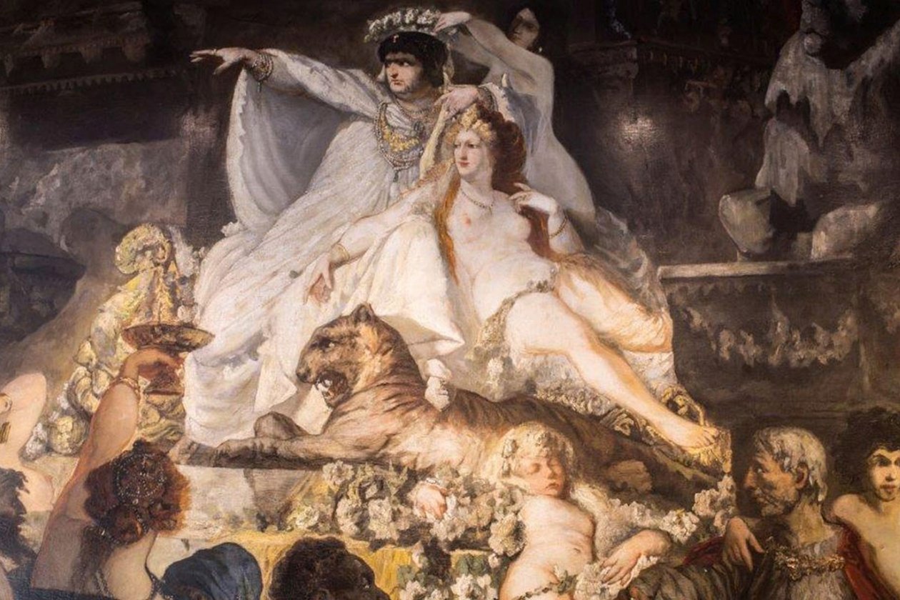 Német: Néró Róma felgyújtásakor alkotó: Hans Makart