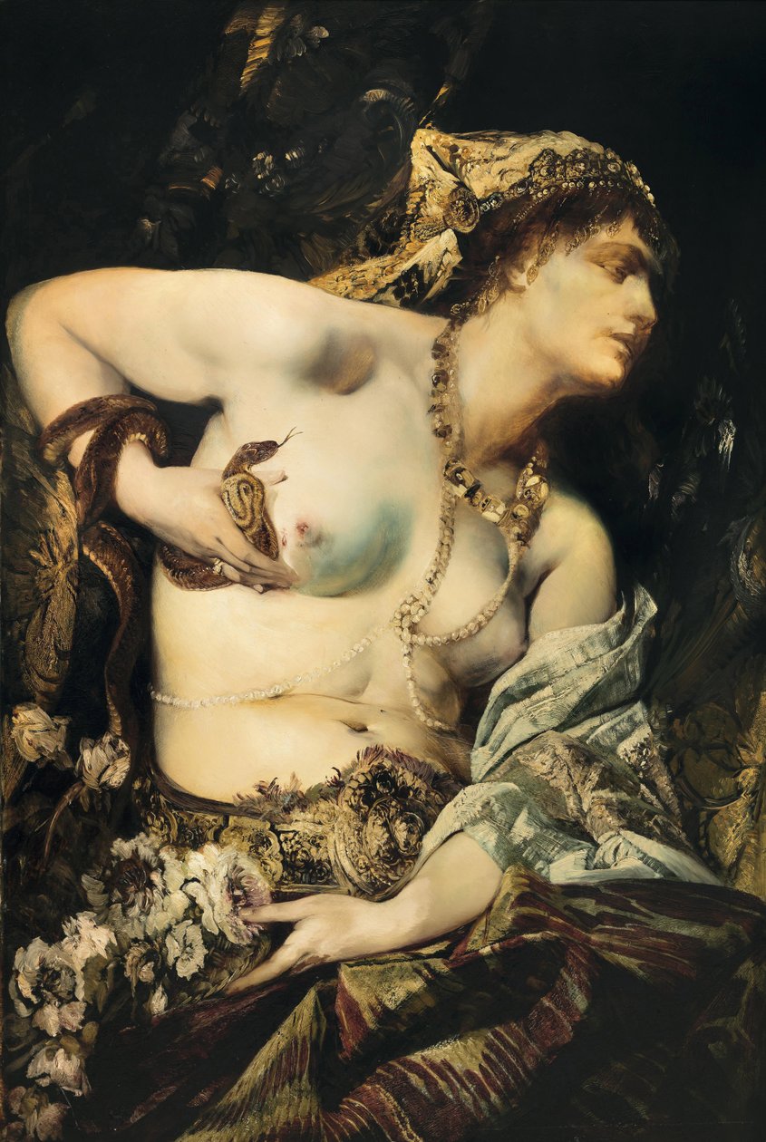 "La mort de Cleopatre" (Kleopátra halála) Hans Makart (1840-1884) festménye 1875 Magángyűjtemény alkotó: Hans Makart