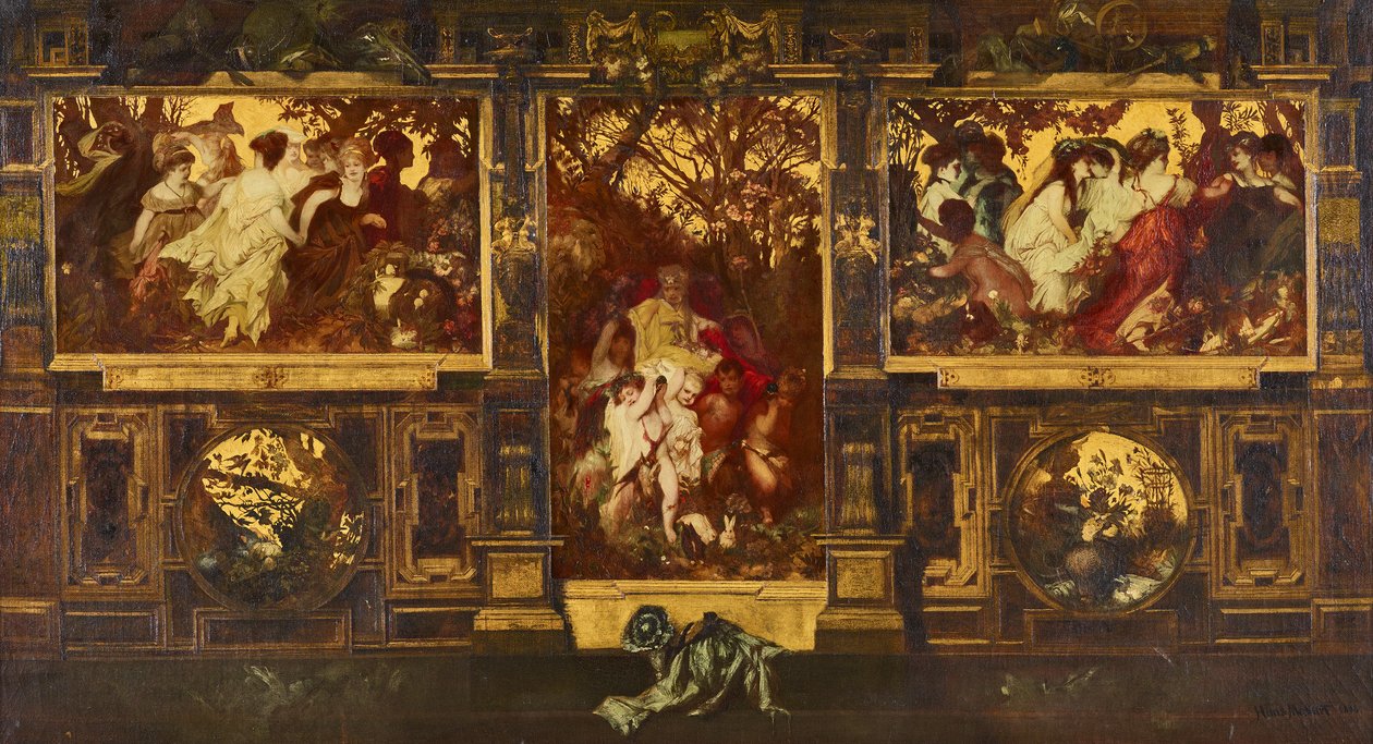 Modern Cupids - design fal díszítésére alkotó: Hans Makart