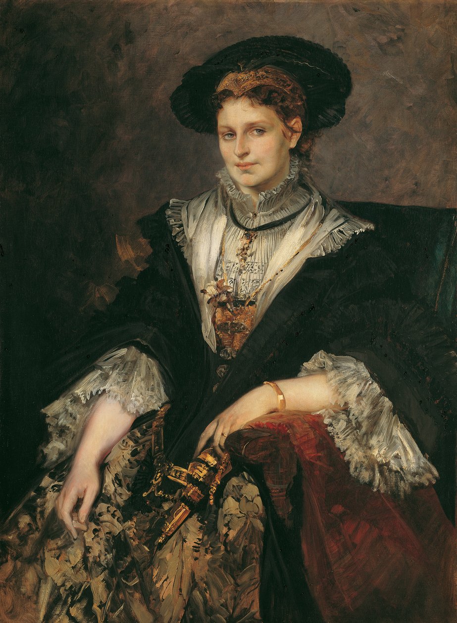 Bertha von Piloty portréja alkotó: Hans Makart