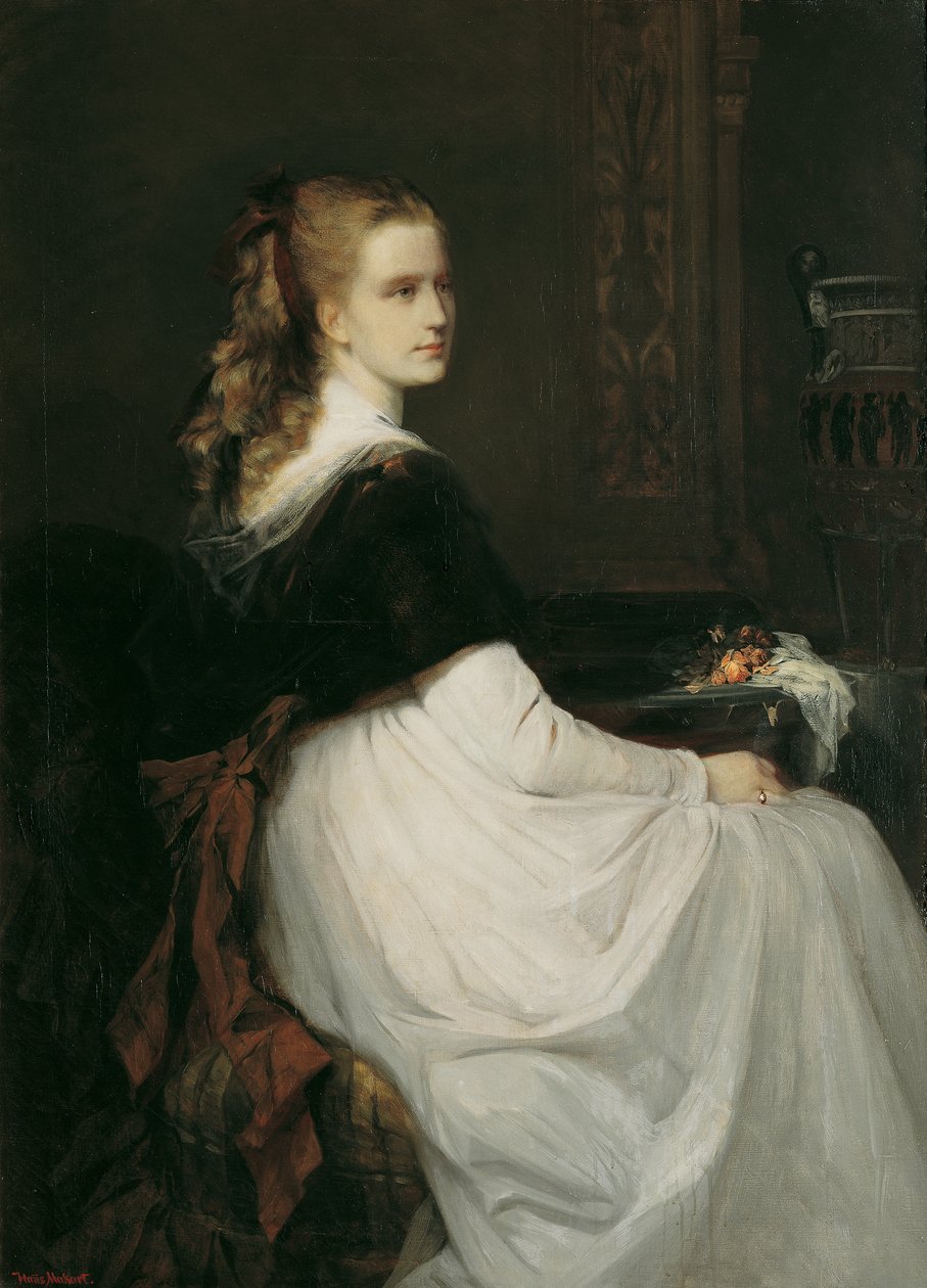 Eugenie Scheuffelen portréja alkotó: Hans Makart