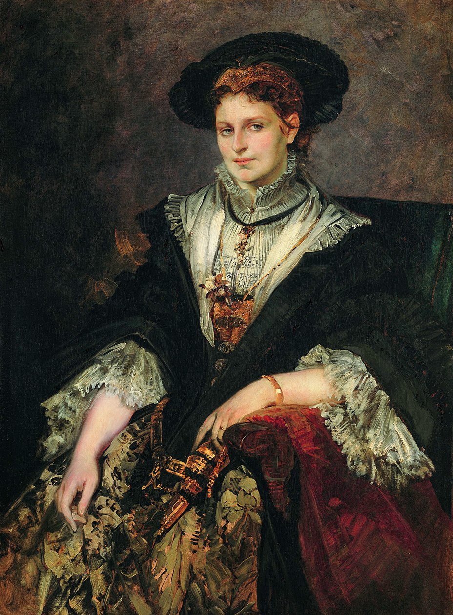 Bertha von Piloty portréja, 1872-1873 alkotó: Hans Makart