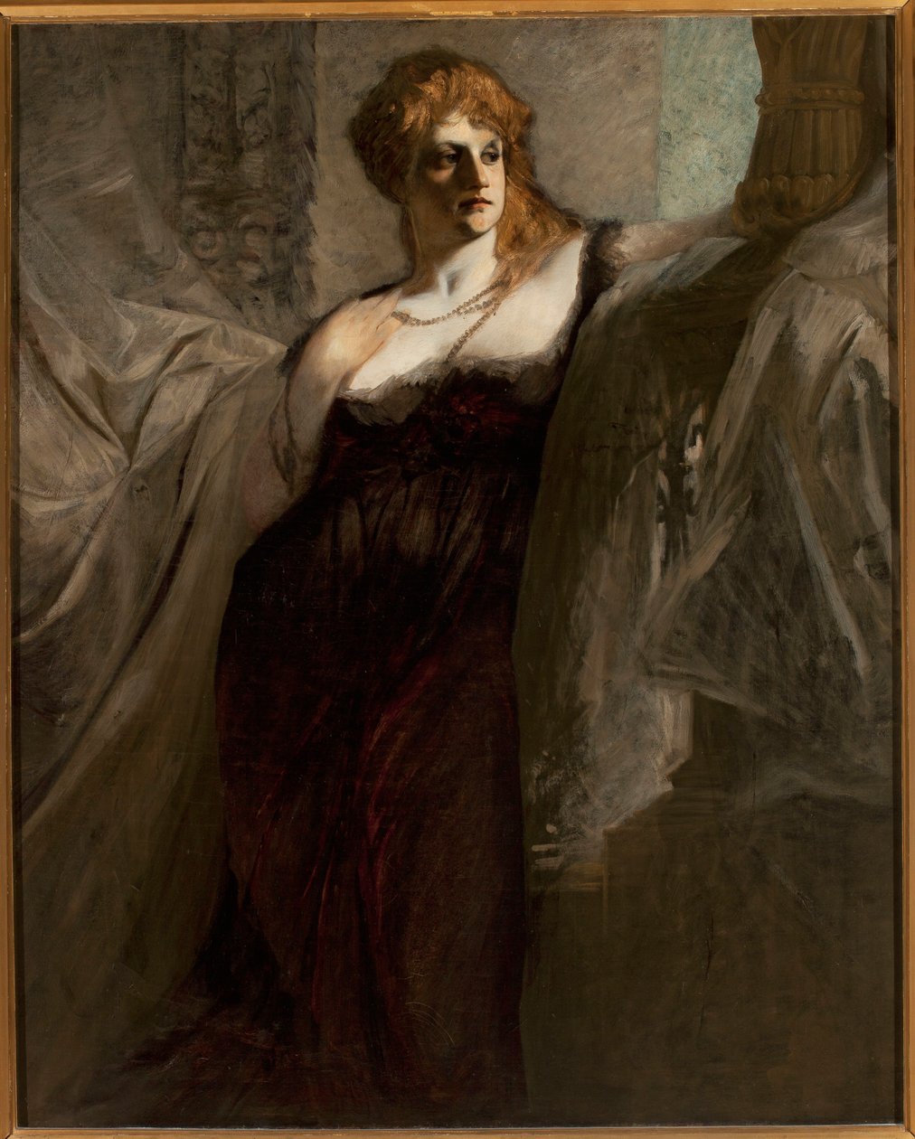 Egy fiatal nő portréja alkotó: Hans Makart