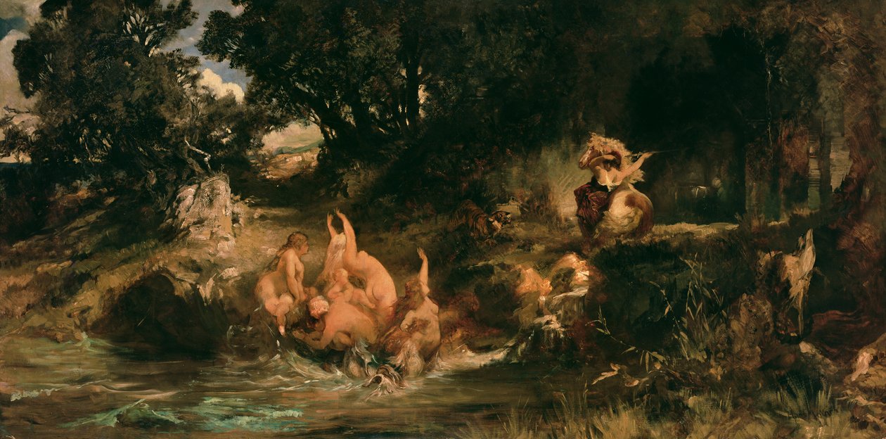A sellők és a tigris, 1872-73 alkotó: Hans Makart