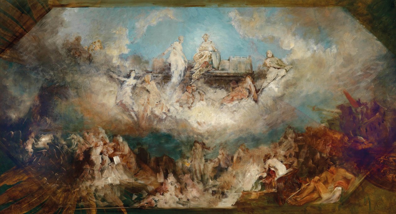 A Nibelung-kincs elsüllyedése a Rajnában, 1882-1884. alkotó: Hans Makart
