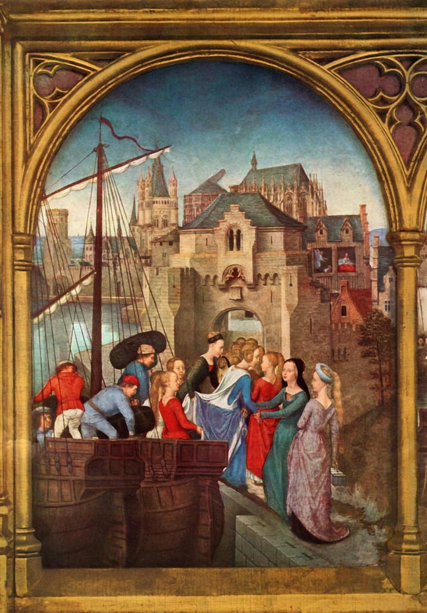 Érkezés Kölnbe, 1489. alkotó: Hans Memling