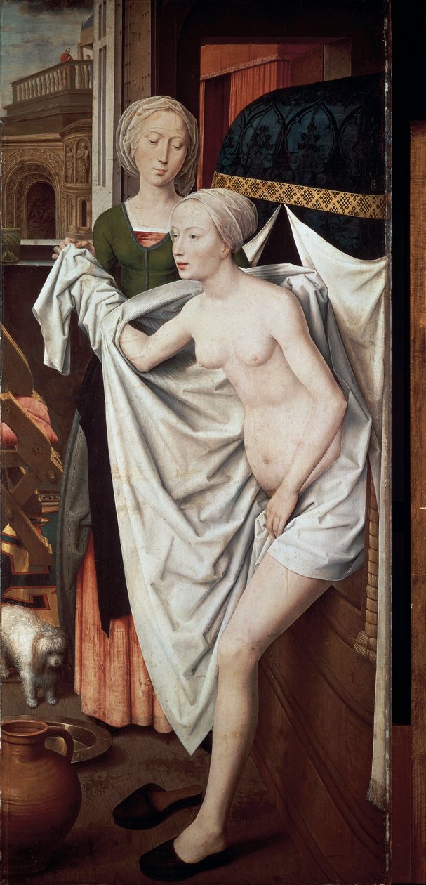 Bathsheba a fürdőjénél, 1485 körül (festmény) alkotó: Hans Memling