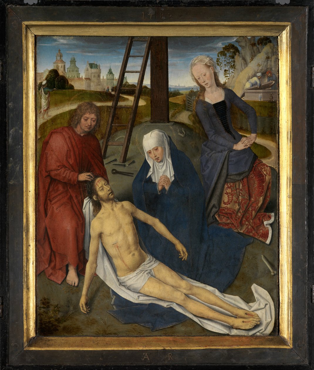 Adriaan Reins triptichonjának központi táblája alkotó: Hans Memling