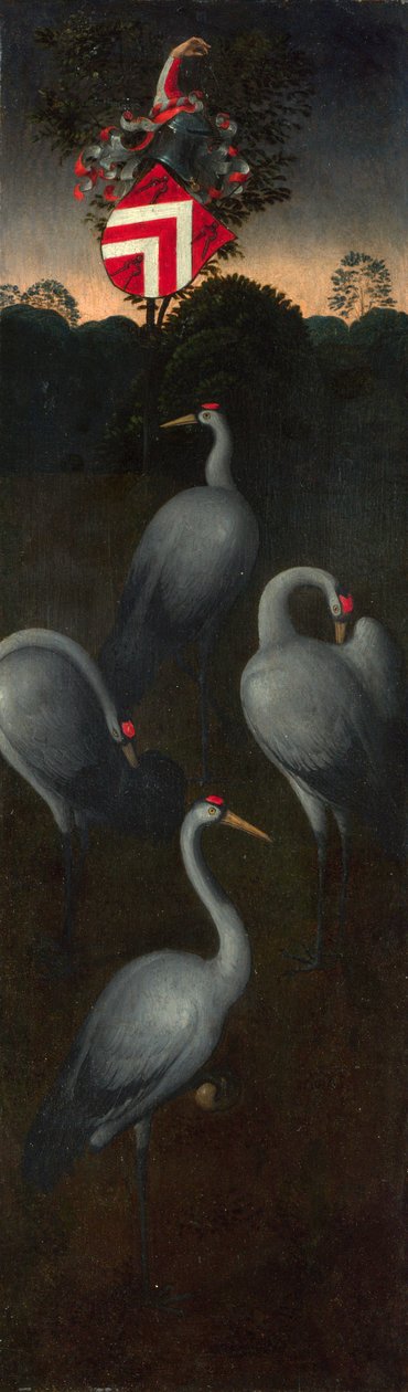 Daruk a Pagagnotti család címerével Triptichonból készült tábla hátlapja, c. 1480 alkotó: Hans Memling