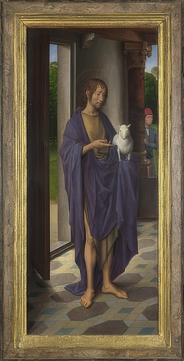 Keresztelő Szent János. 1478 körül alkotó: Hans Memling