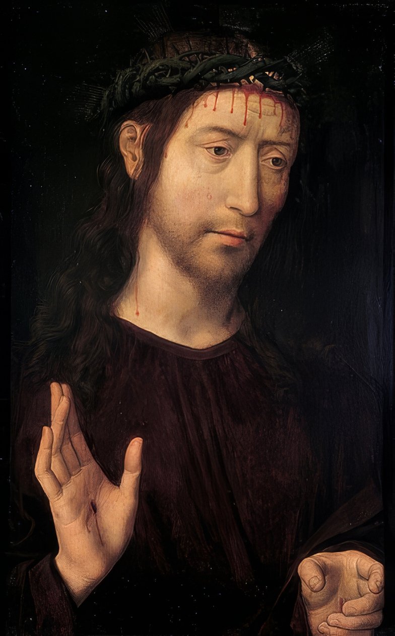 A szenvedő Krisztus. 1480-90 alkotó: Hans Memling