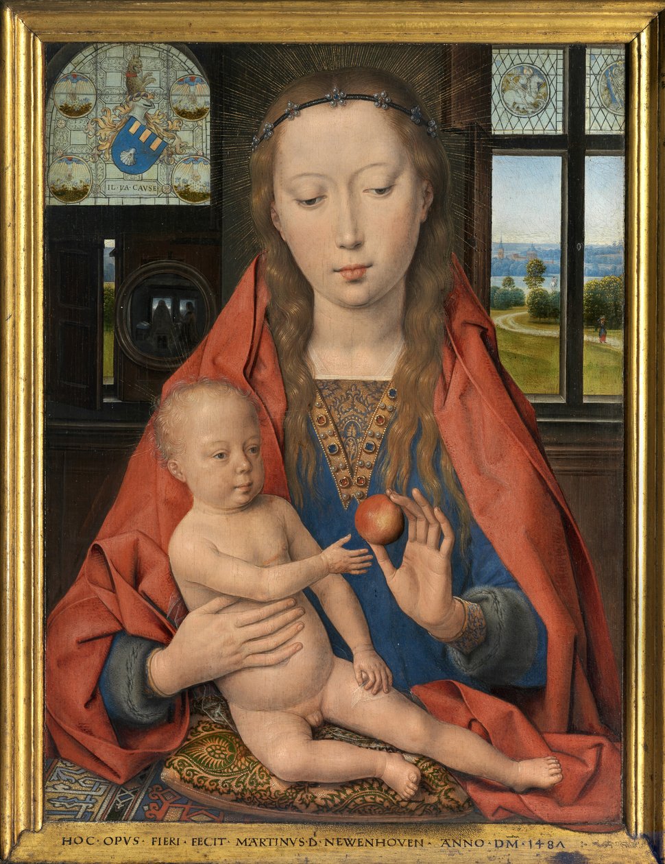 Részlet Maarten van Nieuwenhove diptichonjáról alkotó: Hans Memling