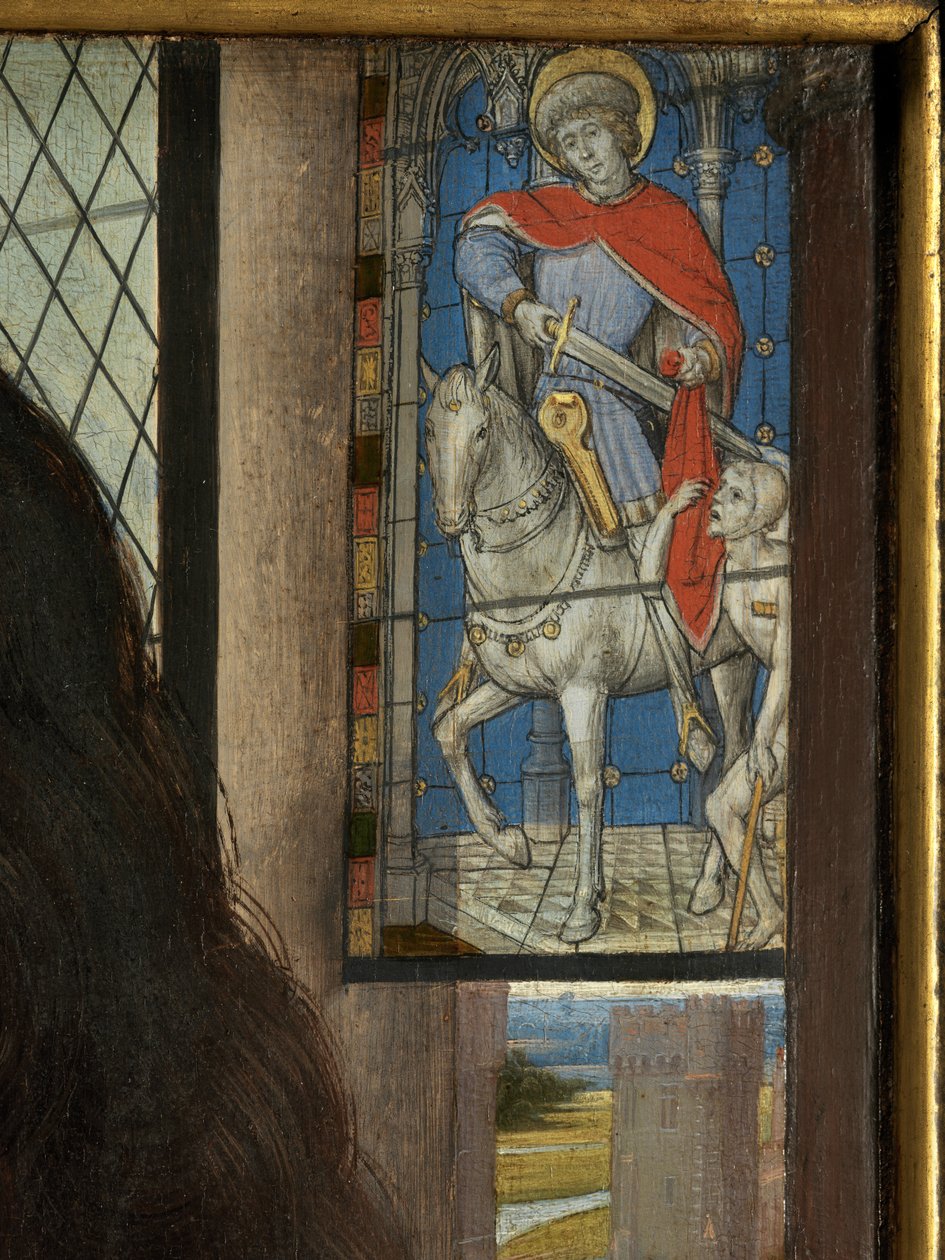 Részlet Maarten van Nieuwenhove diptichonjáról alkotó: Hans Memling