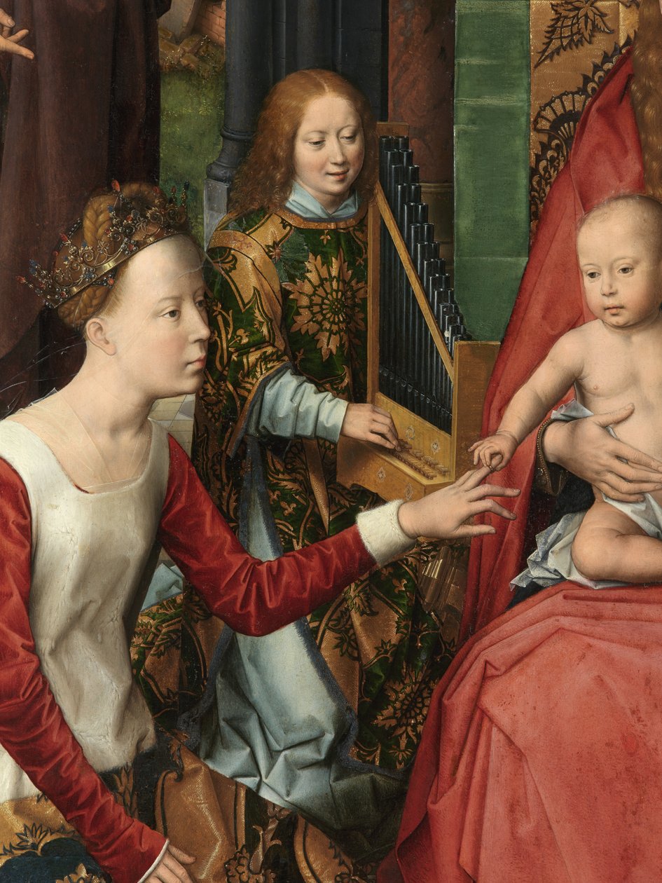Részlet Keresztelő Szent János és Szent János evangélista triptichonjának központi táblájáról alkotó: Hans Memling