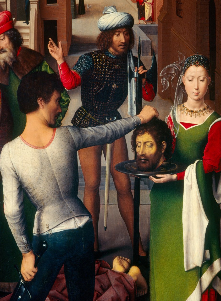 Részlet Keresztelő Szent János és Szent János evangélista triptichonjának bal oldali paneljéről alkotó: Hans Memling