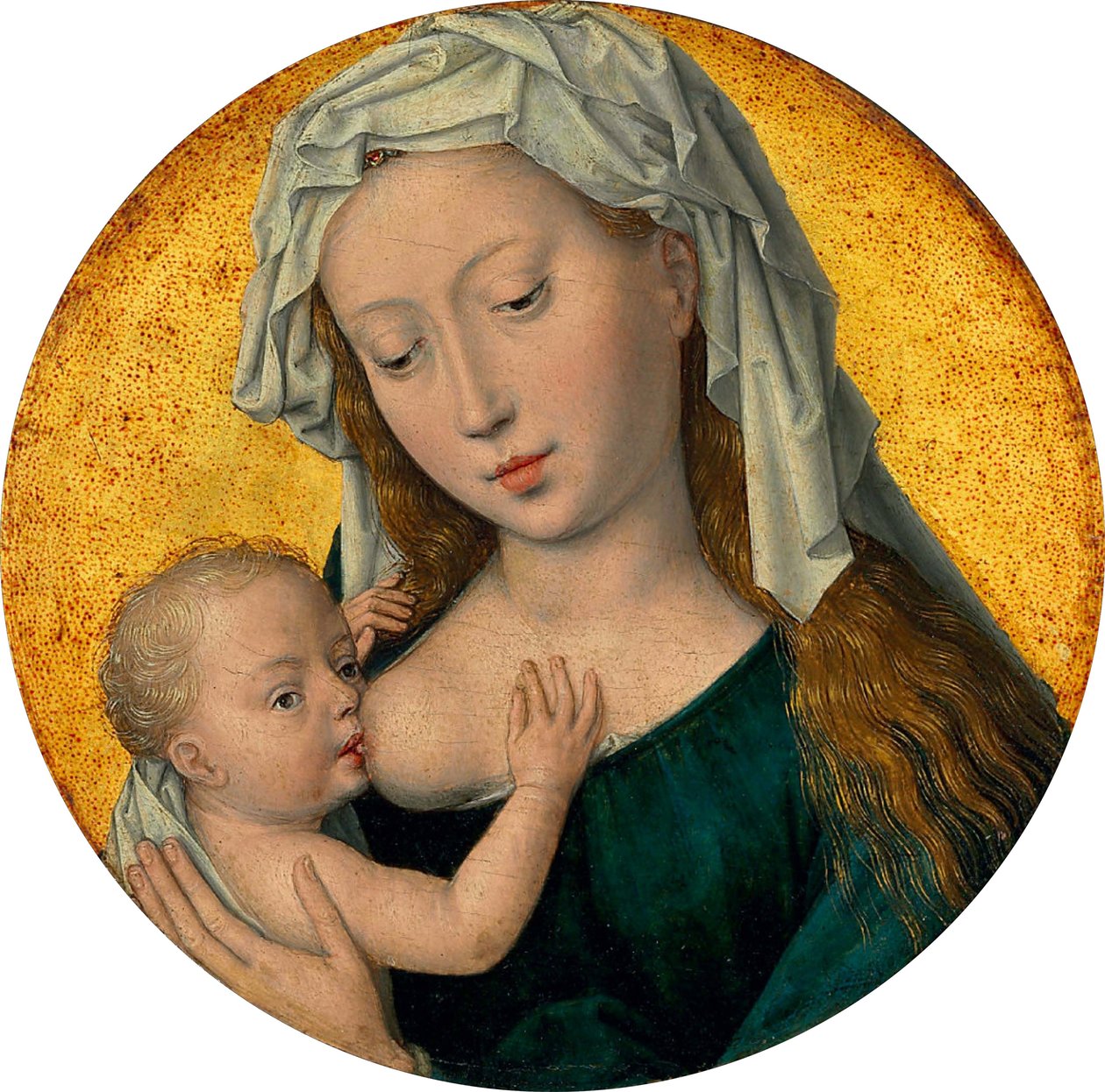 Szűz Mária szoptatja a Krisztust alkotó: Hans Memling