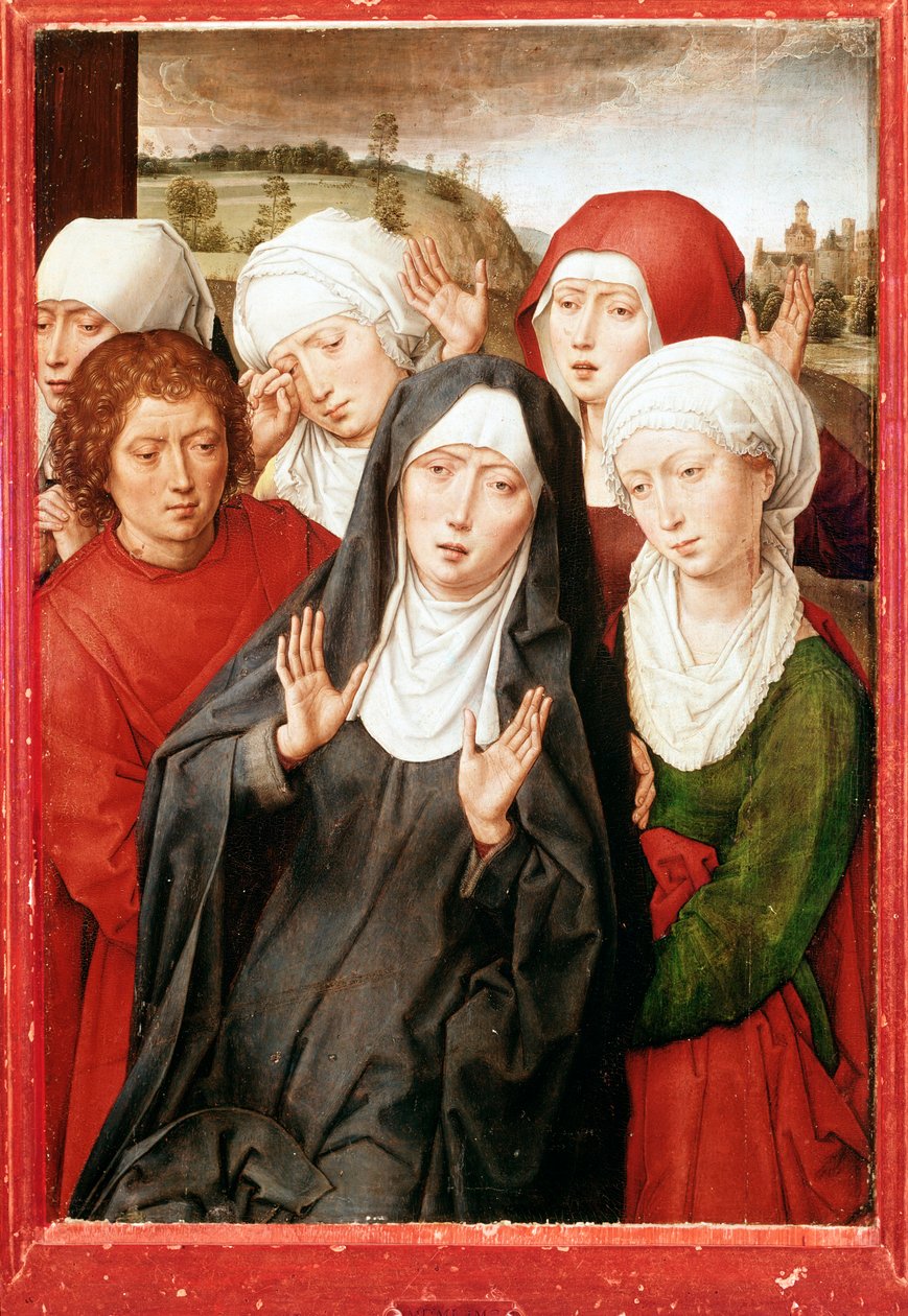 Granadai diptichon: „A jámbor asszonyok és Szent János evangélista” Hans Memling festménye (1435/40-1494) XV. század Mérete 51x36,5 cm Granada, Királyi kápolna alkotó: Hans Memling