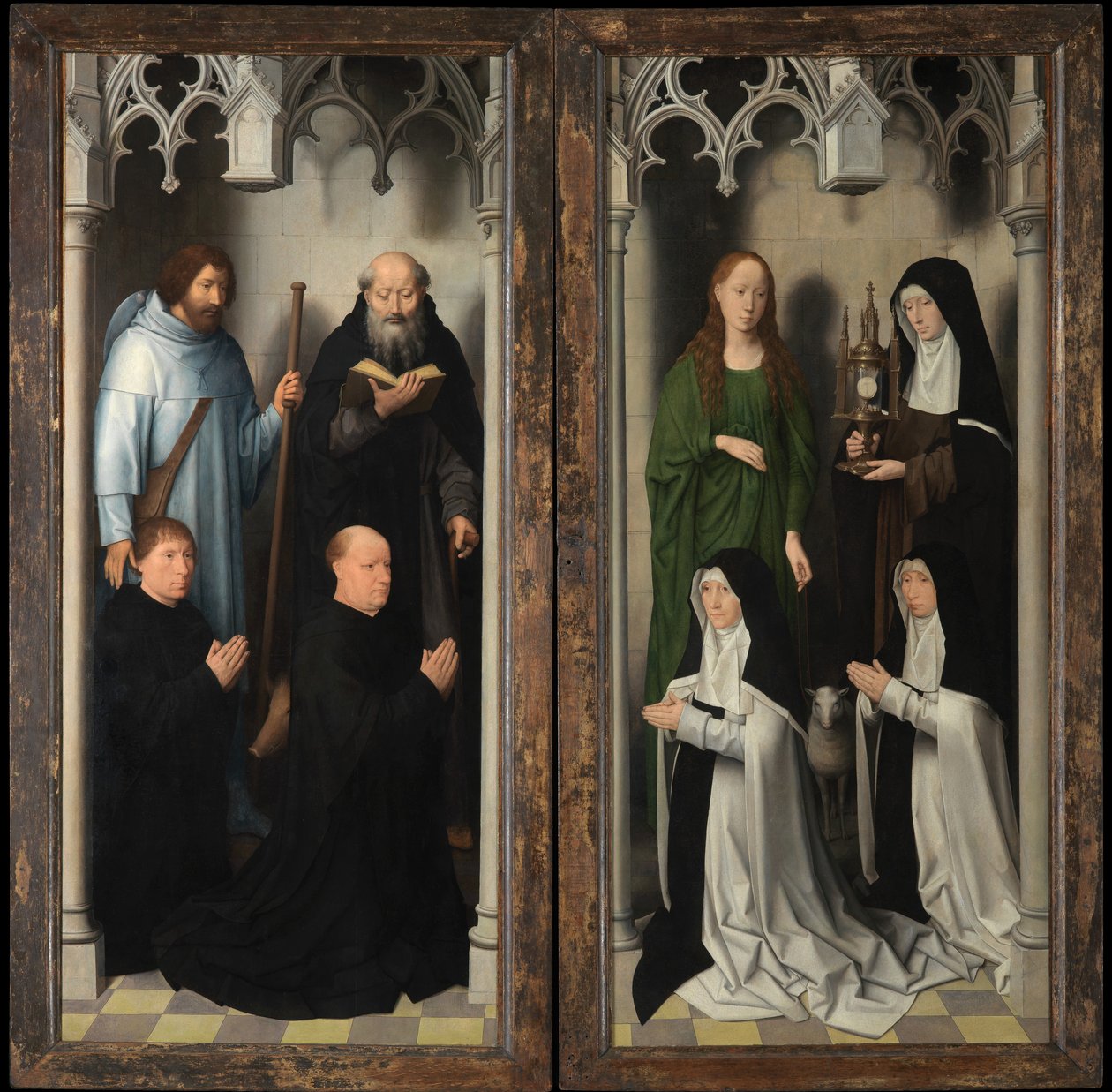 Keresztelő Szent János és Szent János evangélista triptichonjának külseje alkotó: Hans Memling