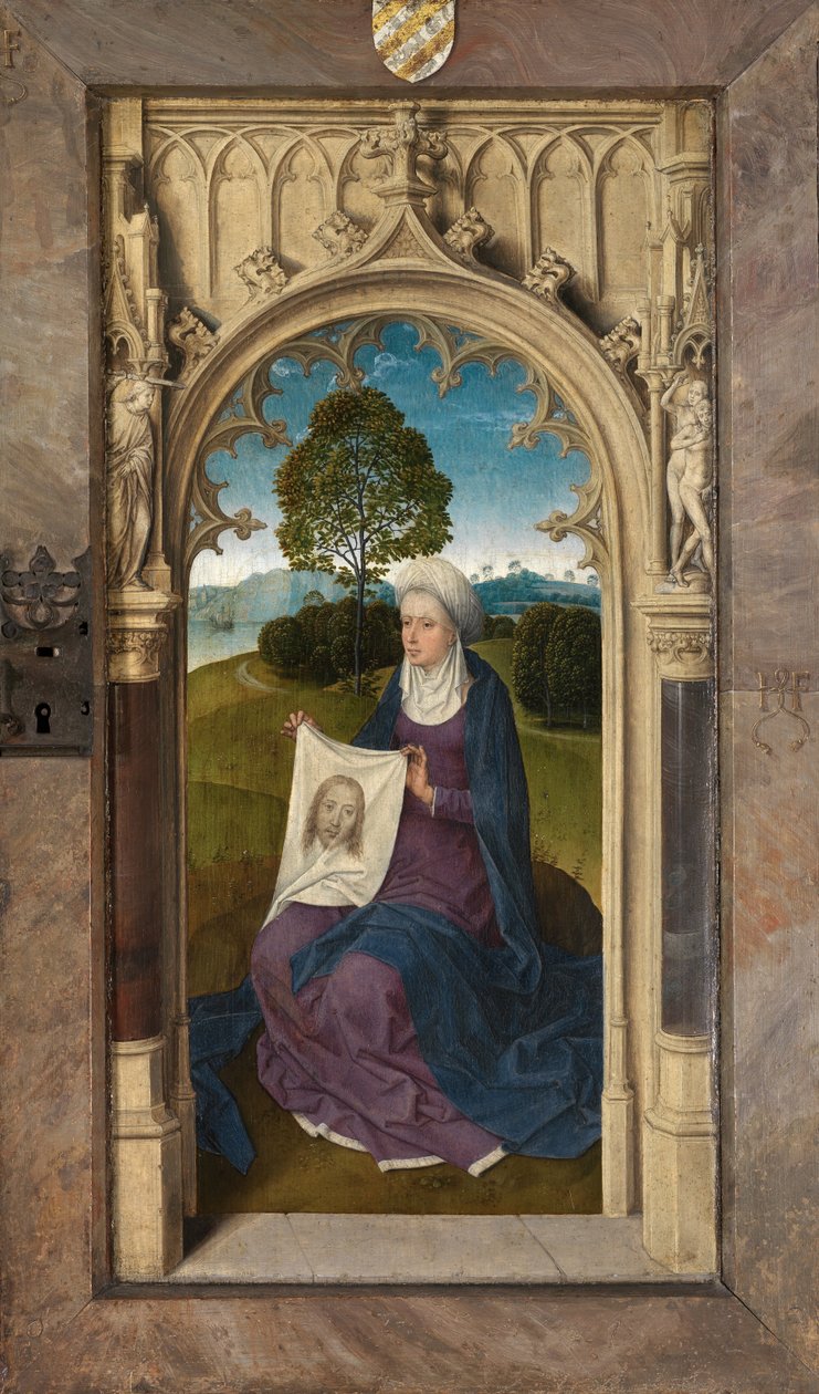 Jan Floreins triptichonjának külső panelje alkotó: Hans Memling