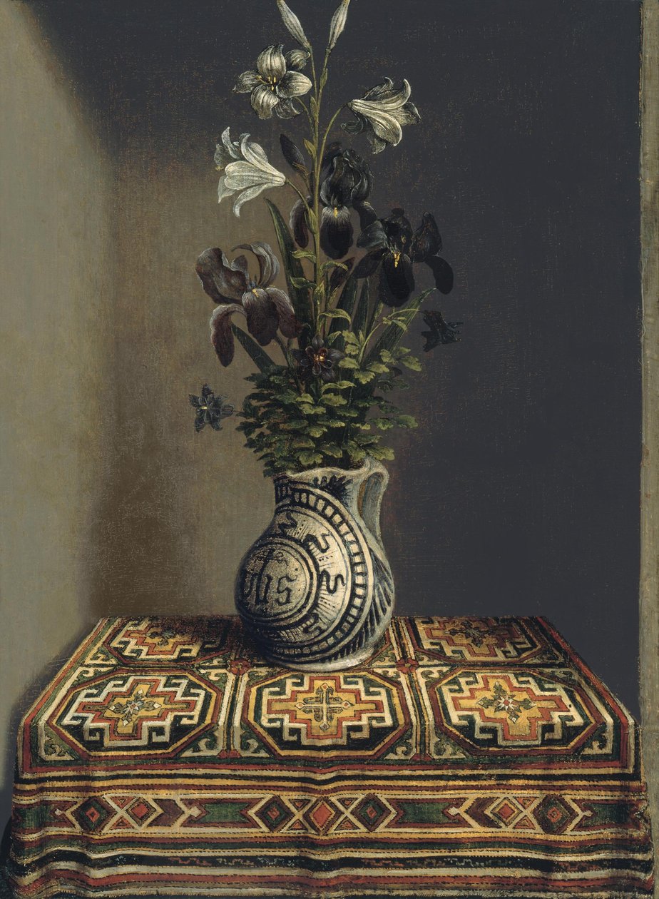 Flowers in a Jug, ca 1485 alkotó: Hans Memling