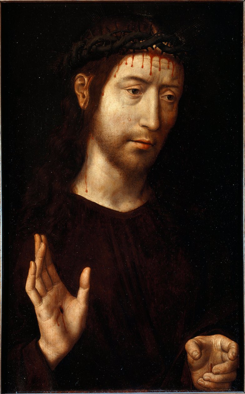 Jézus Krisztus töviskorona Hans Memling festménye (1435/40-1494) alkotó: Hans Memling