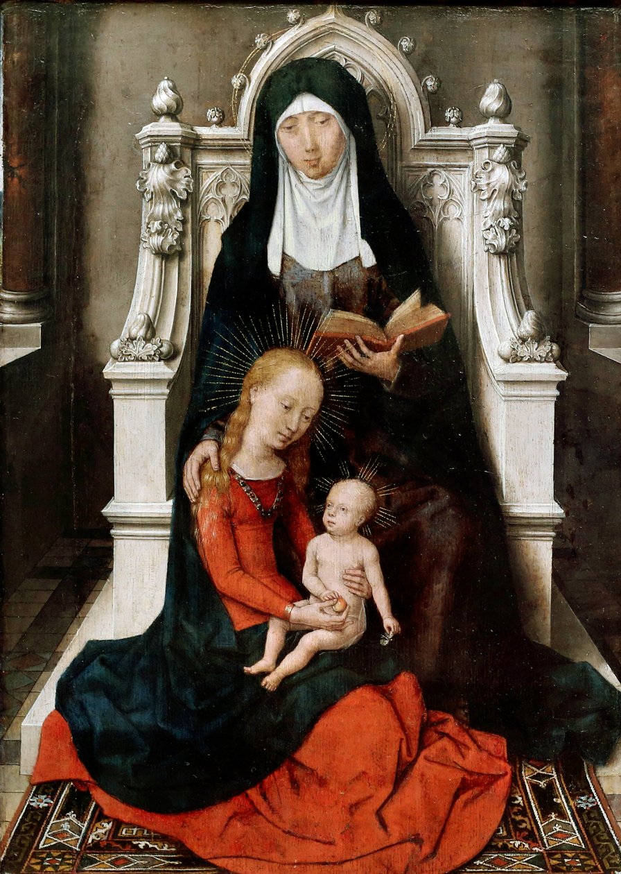 Madonna és gyermeke Szent Annával alkotó: Hans Memling