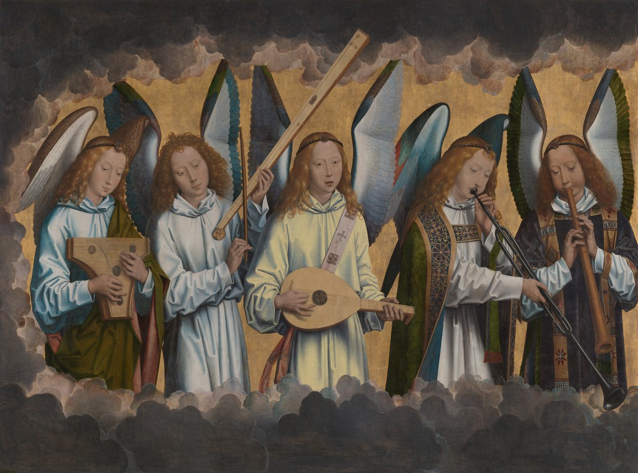 Zenélő angyalok alkotó: Hans Memling