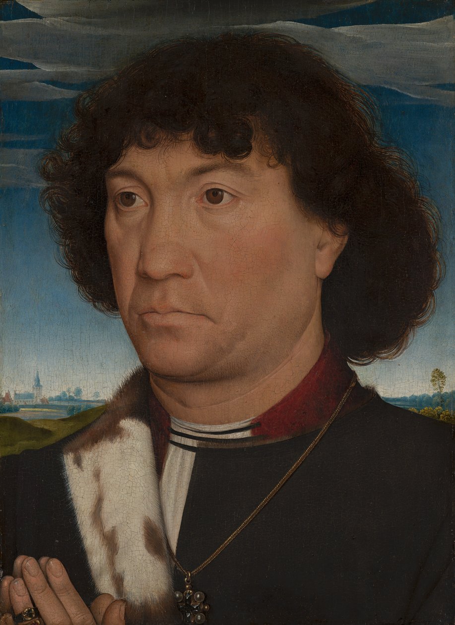 Egy férfi portréja a Lespinette családból alkotó: Hans Memling