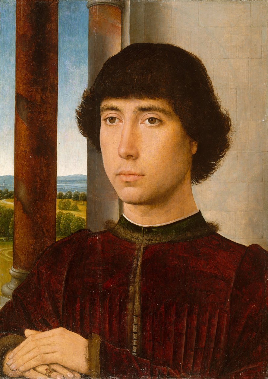Egy fiatalember portréja, kb. 1472-75. alkotó: Hans Memling