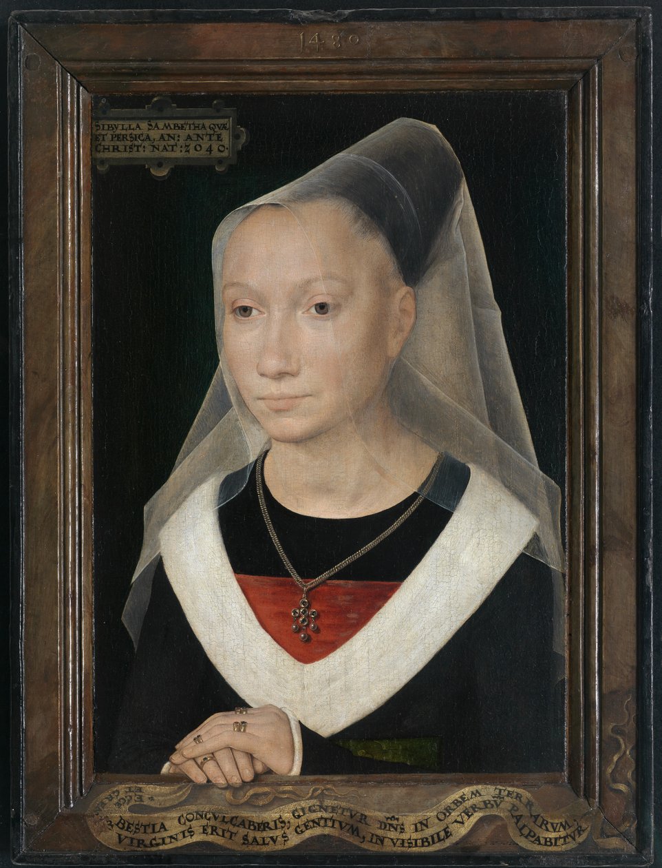 Egy fiatal nő portréja alkotó: Hans Memling