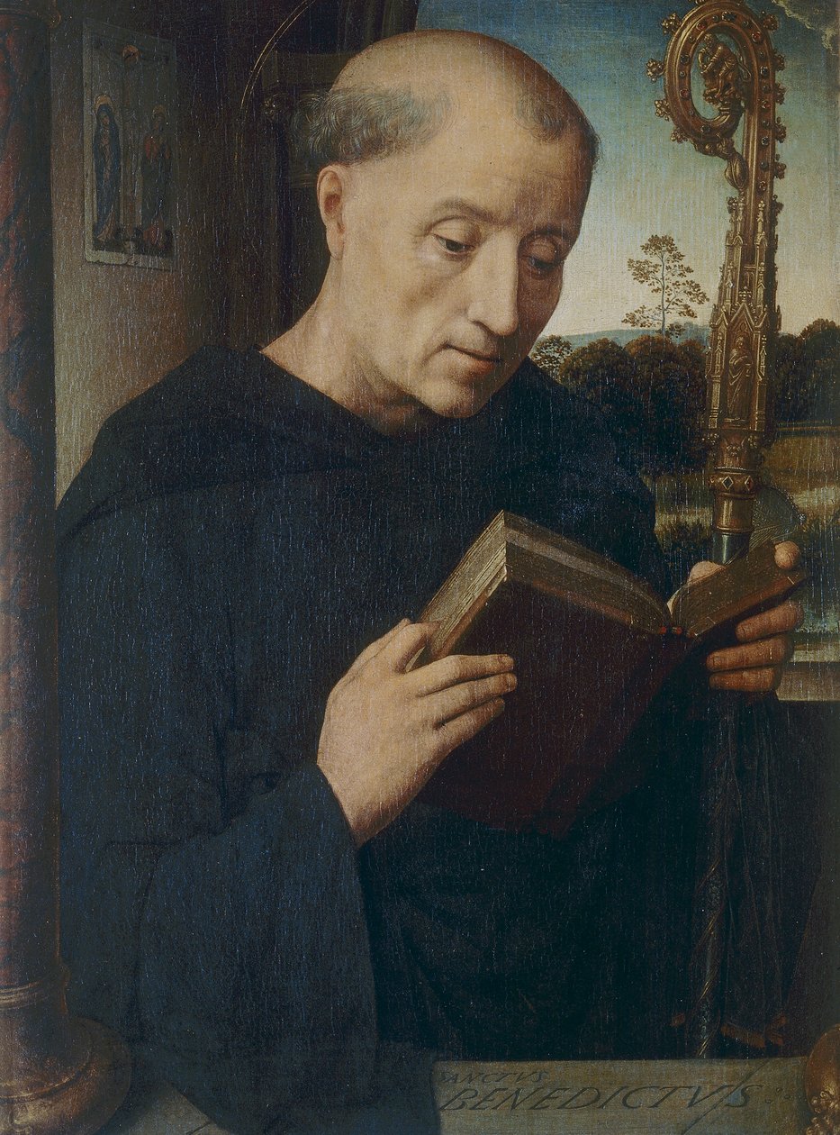 Szent Benedek, 1487 alkotó: Hans Memling