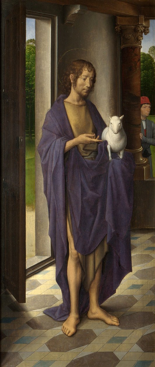 Keresztelő Szent János a Donne-i triptichonból, 1478 körül (olaj, tölgy) alkotó: Hans Memling