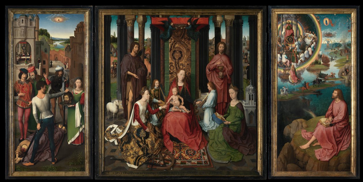 Keresztelő Szent János és Szent János evangélista triptichonja alkotó: Hans Memling