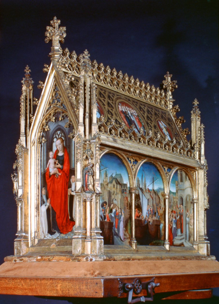 Szűz és gyermek, Szent Orsolya kegyhely, 1489 alkotó: Hans Memling