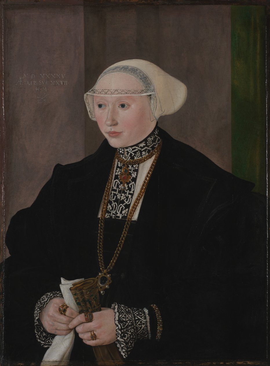 Kitscher Mária, Freyberg feleségének portréja, 1545 alkotó: Hans Muelich or Mielich