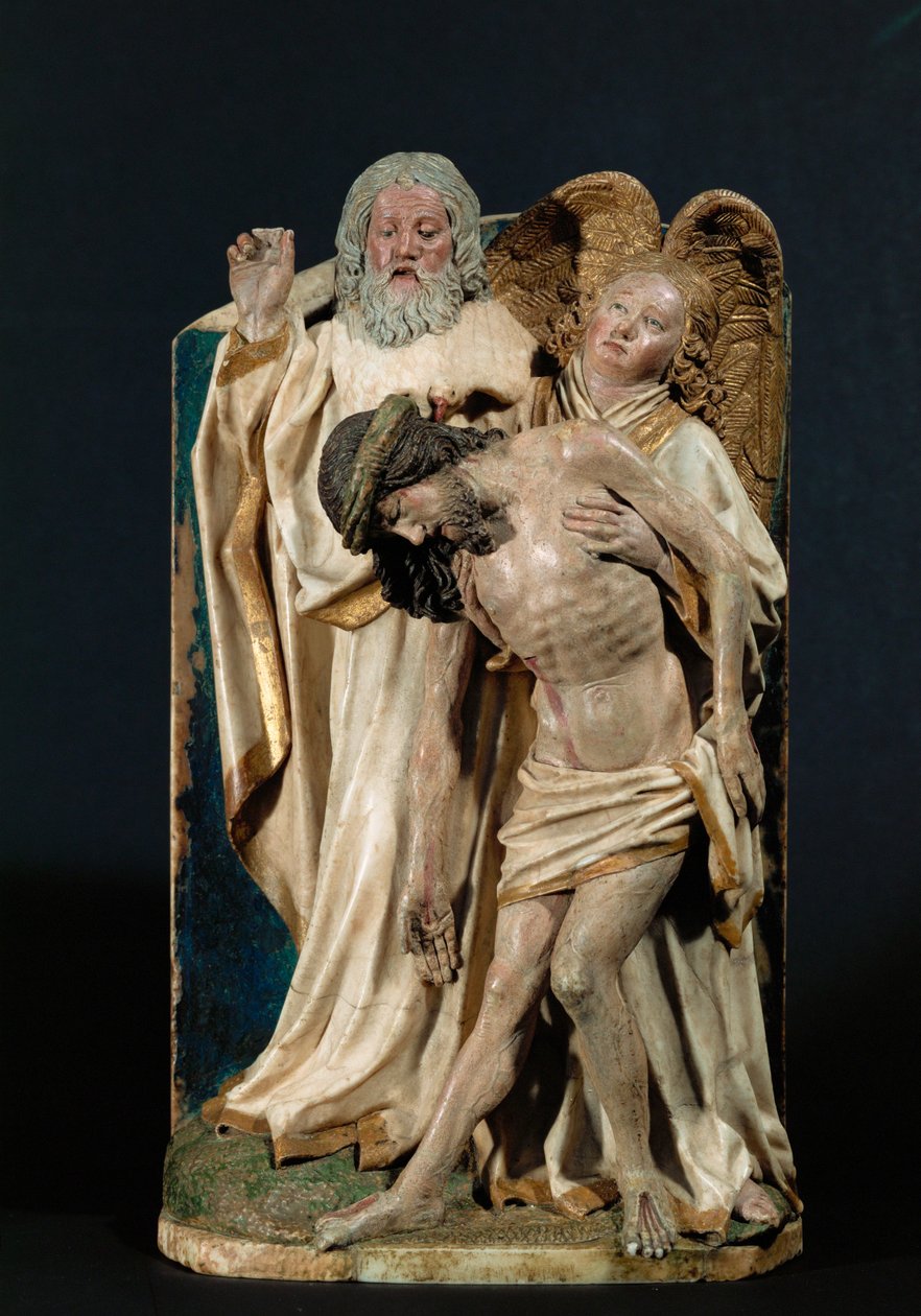 A Szentháromság (polikróm mészkő) alkotó: Hans Multscher