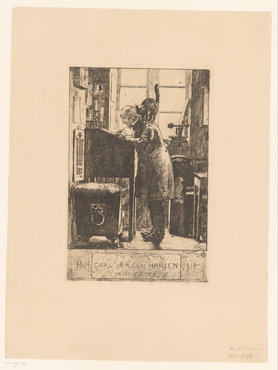 Vader van de artist Carl Jorgen Hansen, apám emlékére / 1814 1914 alkotó: Hans Nicolai Aksel Hansen