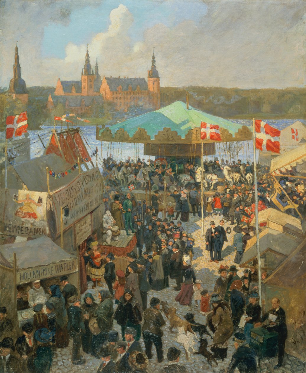 Novemberi piac Hilleródon alkotó: Hans Nikolaj Hansen