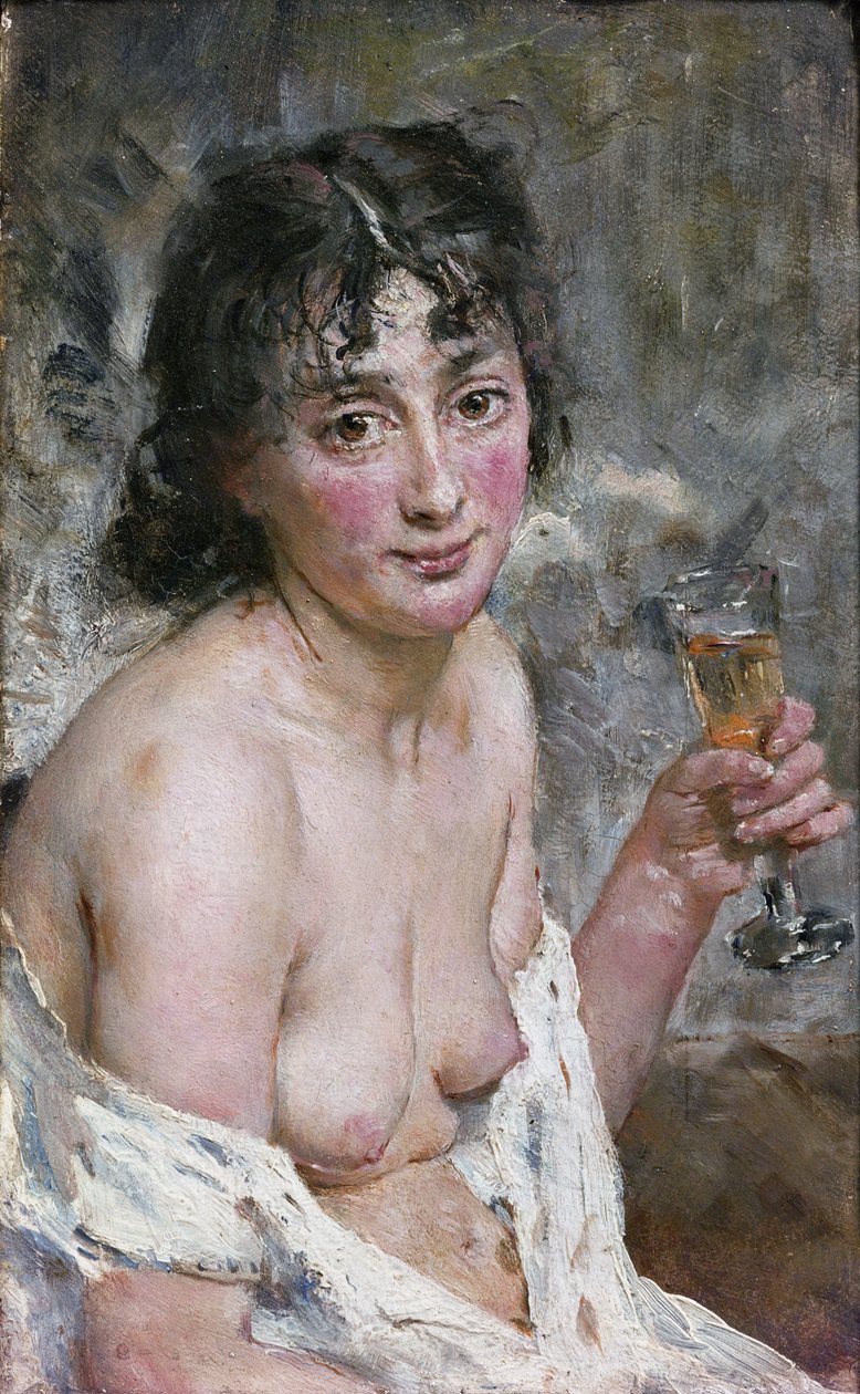 Champagne Girl (olaj, vászon) alkotó: Hans Olaf Heyerdahl