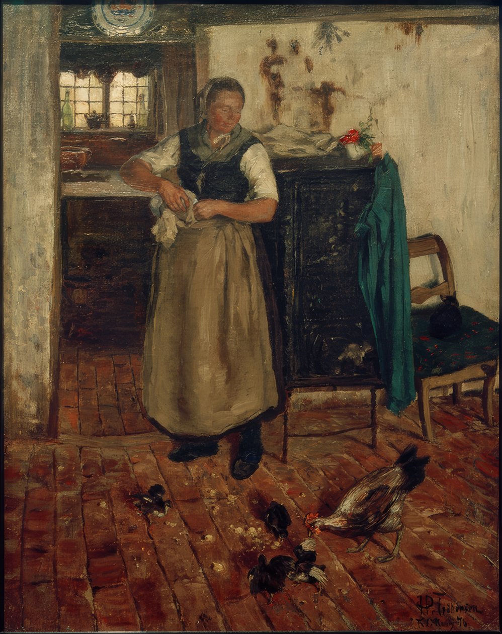 H.P.Feddersen, Friesin in der Küche alkotó: Hans Peter Feddersen der Jüngere