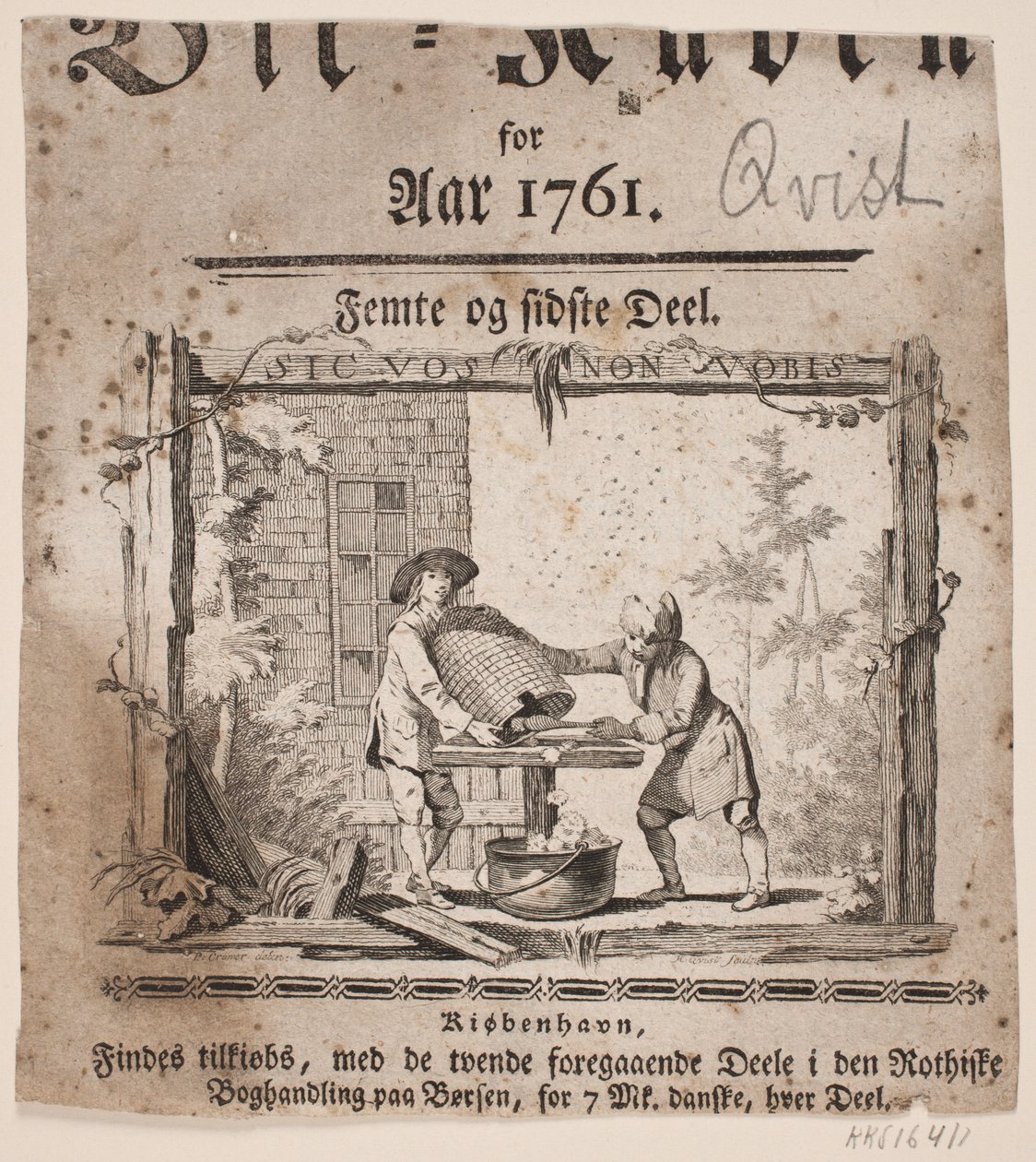 A "Bii-Kuben az 1761-es évhez" címmatrica, V. rész alkotó: Hans Quist