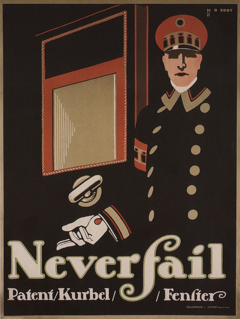 Soha ne bukjon meg a Windows, 1911 alkotó: Hans Rudi Erdt
