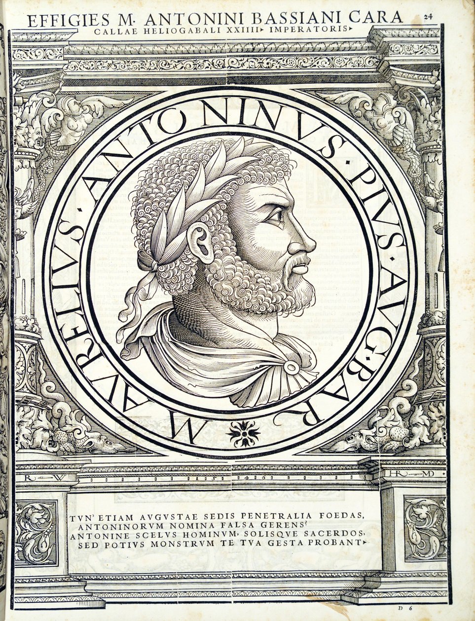 Heliogabalus, illusztráció a keleti és nyugati ókori római császárok leghitelesebb képeiből, Rudolph Wyssenbach fametszete, Andreas Gesner nyomda, Zürich, alkotó: Hans Rudolf Manuel Deutsch