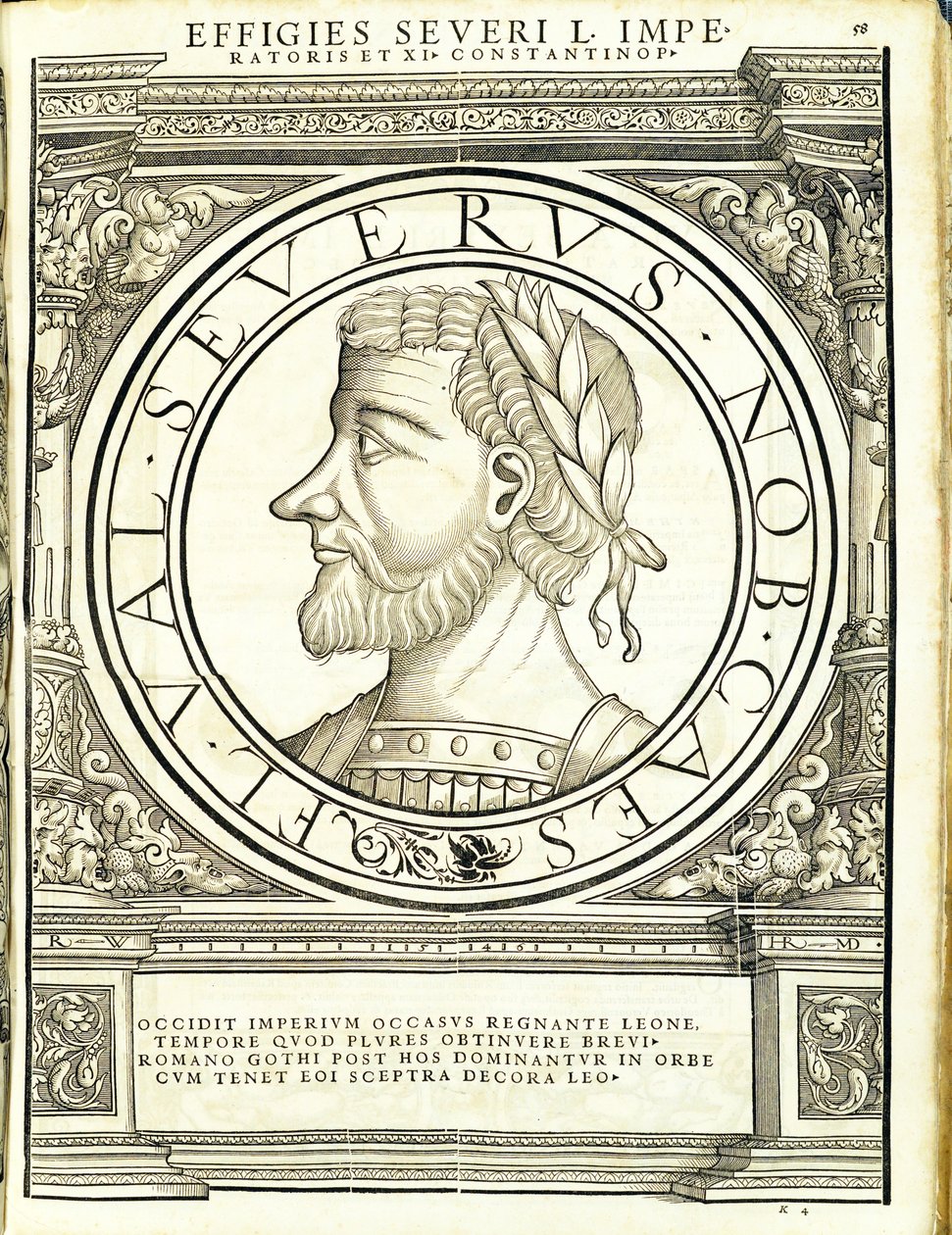 Perselus D, illusztráció a „Minden kelet és nyugat római császárai”, Rudolph Wyssenbach fametszete, nyomta: Andreas Gesner, Zürich, 1 alkotó: Hans Rudolf Manuel Deutsch