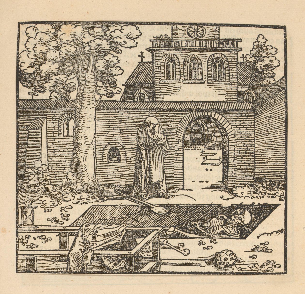 Síró nő a sírban alkotó: Hans Schäufelein (possibly)