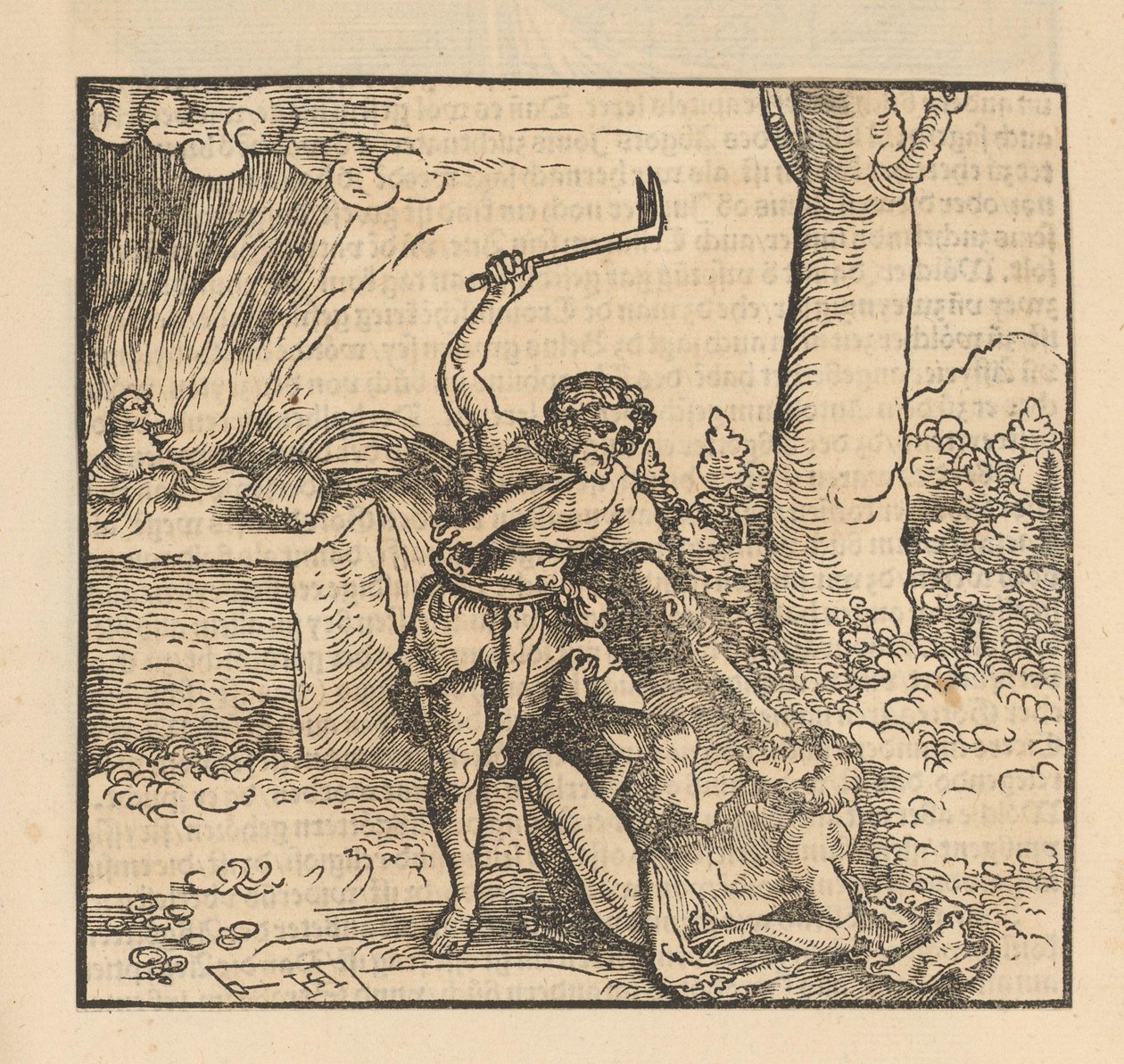 Káin megöli Ábelt alkotó: Hans Schäufelein (possibly)