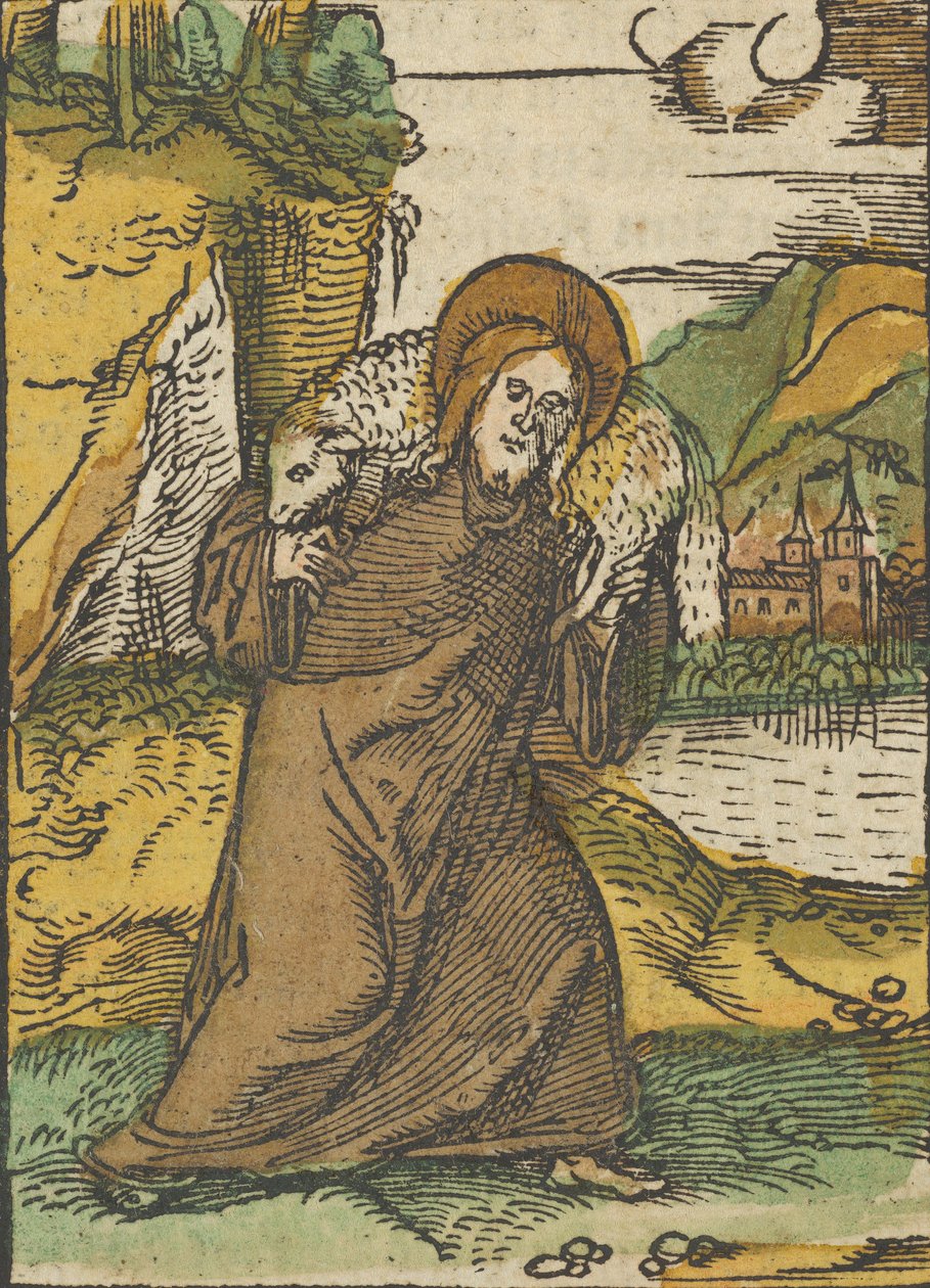 Krisztus mint jó pásztor, a Das Plenariumból, 1517. alkotó: Hans Schäufelein the Elder
