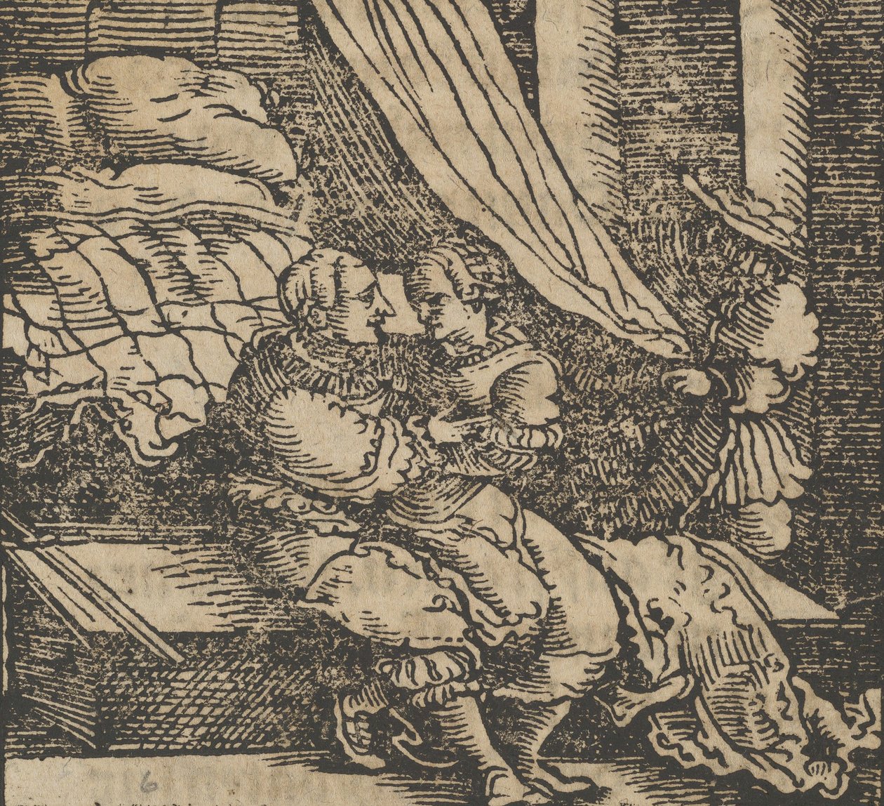 Ghismonda, Guiscardo és Salerno hercege a Dekameronból, 1534 előtt. alkotó: Hans Schäufelein the Elder
